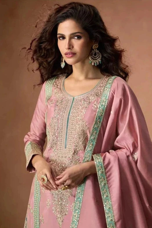 Embroidered Aashirwad Salwar Kameez Palazzo Suit