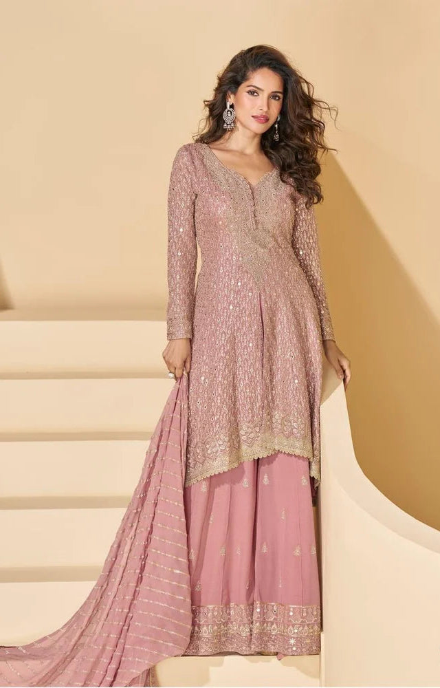 Heavy Look Embroidered With Seroski Kurti